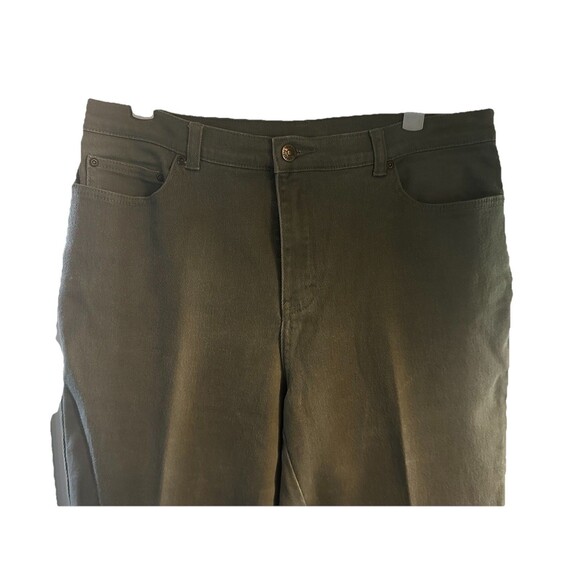 Style & Co Rail Tummy-Control Jeans Womens 12 Olive Denim High Rise Straight Leg - Picture 2 of 5